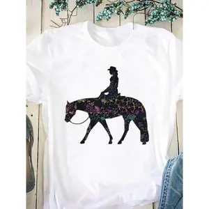 Factory direct wholesale a large number of animal print large size O collar women leisure sports T-shirt