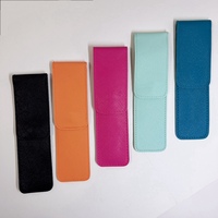 Pochette de rangement pour pinceaux cosmétiques de luxe, petite capacité, en cuir PU tendance, pour kit de maquillage de voyage