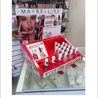 Benutzer definierte Ideen Make-up Marke Display Boden Pappe Regal Einzelhandel Lippenstift Arbeits platte kosmetische Hautpflege Produkt Rack Wimpern ständer