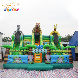 Tiger Trượt Bơm Hơi Hai Chiều Trượt Và Một Leo Núi Bơm Hơi Động Vật Rừng Tiger Trượt Sân Chơi - Product Image 3