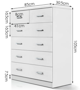 <span class=keywords><strong>Commode</strong></span> de <span class=keywords><strong>grande</strong></span> <span class=keywords><strong>capacité</strong></span> pour salon/salle de bain avec 6 tiroirs à poignées <span class=keywords><strong>Commode</strong></span> avec panneaux coulissants Style bois pour hôtels - Product Image 4