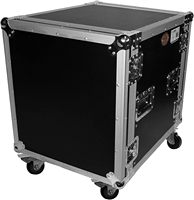 Flight case ATA Audio DJ, 12U, pour équipement PA/DJ, avec roulettes