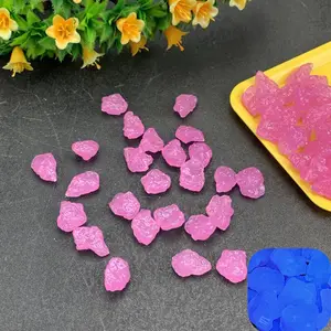 300-seed/bagNew Color Simulation Luminous Rock Garden Aquarium Landscaping Courtyard Paving Fluorescent Stone Resin Material