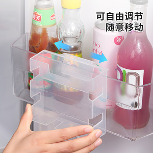 Caja organizadora para refrigerador, rectangular, colgante, 6 compartimentos, para salsa, condimentos, artículos pequeños, estante para puerta lateral del refrigerador - Product Image 3