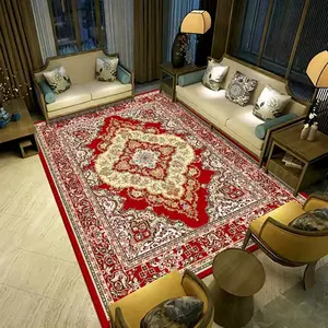 印花大型波斯复古防滑可洗区域地毯吸水波西米亚风格摩洛哥民族复古客厅地毯/