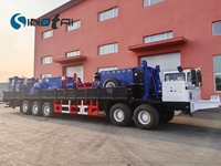 Plateforme de réparation de puits hydraulique de 450 CV pour le désert