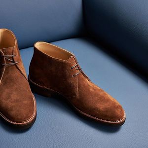 Botas de desierto hechas a mano para hombre, tallas grandes, de caña baja, estilo empresarial, con cordones, cuadradas, ligeras, para primavera/verano, al por mayor - Product Image 2