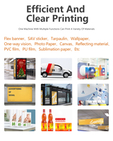 Impresora Plóter de Tinta Ecosolvente de Gran Formato y Alta Calidad de 1.3m/1.6m/1.8m con Cabezal de Impresión I3200/F1080, Impresora de Vinilo Estable