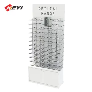 地板常设丙烯酸太阳镜展示架丙烯酸眼镜柜显示光学商店展示柜与储物柜