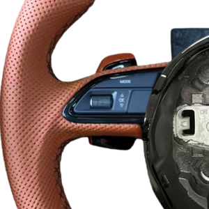 Volant en cuir perforé <span class=keywords><strong>marron</strong></span> personnalisé pour Audi B9 A3 A4 A5 S4 RS5 S3 S4 S5 A6 A7 A8 Q5 Q7 TT R8 S6 RS6 <span class=keywords><strong>RS7</strong></span> S7 B8.5 B8 - Product Image 3