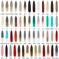 Extensions de cheveux naturels ondulés pour femmes, boucles crépues douces, tresses au crochet, style russe Top Girl Freetress