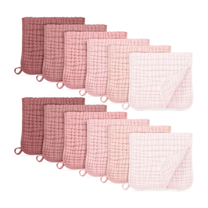 12 Pcs Kain Muslin Penyerap Air Liur 100% Katun Muslin Ukuran Besar 20''x10'' Ekstra Lembut dan Menyerap Kain Penyerap Air Liur Bayi - Product Image 1