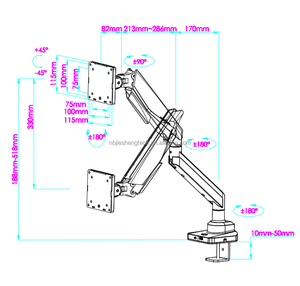 17-42 inch RGB chơi game màn hình cánh tay đứng núi dọc Stack cho UltraWide LED New phụ kiện máy tính với cáp - Product Image 2