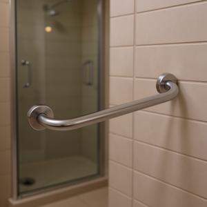 Barra de Apoyo de Seguridad Recta para Baño, Cromada, 180 cm - Product Image 3