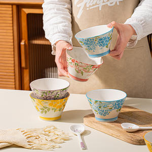 عرض رائع وعاء سيراميك على شكل خيزران 5 بوصة مع قبعة بنمط قابل للتخصيص - Product Image 1