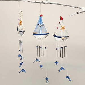Campana de Viento Creativa con Forma de <span class=keywords><strong>Velero</strong></span> y Delfín Azul, Decoración para el Hogar, Oficina o Habitación Infantil, Venta al Por Mayor - Product Image 3
