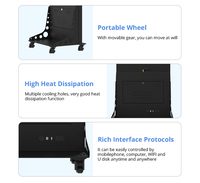 Nuova pubblicità di vendita calda led Poster Display con ruote pavimenti WiFi in piedi specchio mobile Poster LED
