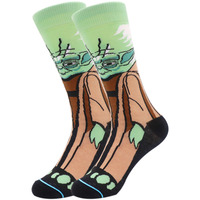 Chaussettes en coton avec imprimé de dessin animé, brillantes, de haute qualité, personnalisées, motif humoristique, soldes, 202222