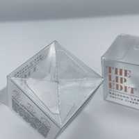 Cajas de Embalaje Cuadradas Plegables Personalizadas de Plástico PET con Fondo de Cierre Automático e Impresión Transparente para Perfumes, Lápices Labiales, Cremas para Ojos y Frascos Pequeños