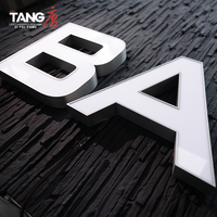 Lettres lumineuses LED personnalisées en aluminium, revêtement anti-traces de doigts, étanches IP65, pour la publicité de logos de marques de luxe