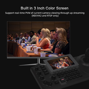 NDI PTZ điều khiển máy ảnh điều khiển PoE Mạng 4D phím điều khiển giải mã bàn phím trong nhà với màn hình màu 3 inch, kc20n Pro - Product Image 3