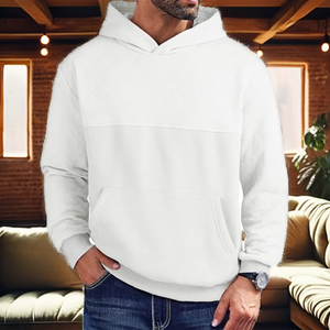 Custom Autumn Men's 100% Cotton Fleece Pullover Hoodies-Embroidered Eco-Friendly Breathable <b>Extra</b> <b>Large</b> Sizes - Product Image 2