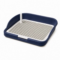 Bac à toilette anti-éclaboussures à parois hautes pour animaux de compagnie, support amovible pour tapis d'apprentissage de la propreté pour chien, bac à pipi pour chiot d'intérieur 48 x 39 x 10 cm