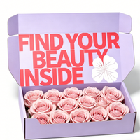 Boîte d'expédition pliable en carton de luxe avec impression de logo personnalisé pour le transport de fleurs et de bouquets