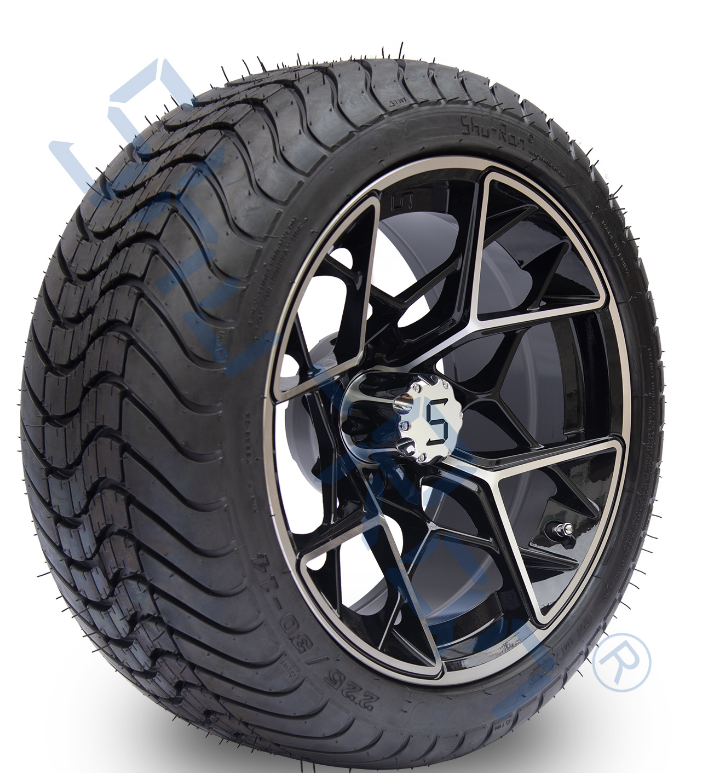 225/30-14กลึง/เคลือบเงาสีดำ