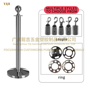 Trafic foule contrôle passerelle argent queue bollard tapis rouge velours corde poteaux stands post barrière stanchion - Product Image 6