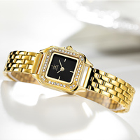 Montre pour femmes SHENGKE K0173L, boîtier carré en alliage, cadran en verre, style simple et luxueux, mouvement à quartz SEIKO, étanche