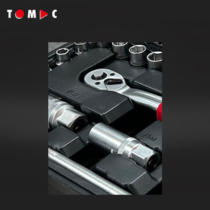 مجموعة أدوات مقبس محرك CrV 25 TOMAC ، مقابض ألوان ثلاثية ، Caja De Herramientas - Product Image 3