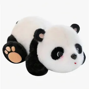 10 Inch Schattige Panda Pluche Kleine Knuffelige Baby Panda Knuffel Dier Kawaii Pluche Poppenkamer Decoratie Verjaardagscadeau Valentijn