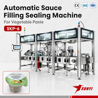 Machine de remplissage et de scellage de gobelets 270 CPM 1-350g pour pâte végétale avec pompe céramique CE SGS Acier inoxydable Fabrication