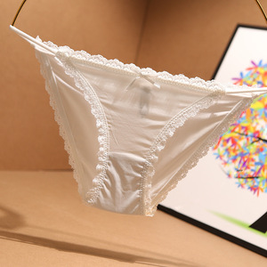 Airtamay quần lót nữ cạp cao ren gợi cảm quần lót thường ngày có gân kiểu dáng quần lót cạp cạp cạp cao màu trơn - Product Image 4