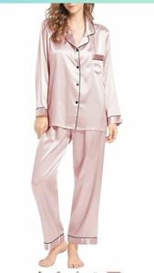 Eco Friendly Luxury Silk Sleepwear Long Sleeved Pajama Set Custom Logo OEM ODM Vietnam Manufacturer Bulk Production Service - Product Image 2
