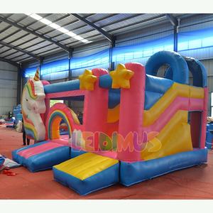 Luccicante stella sogno unicorno castello gonfiabile per festa estiva gonfiabile buttafuori scivolo su misura commerciale in PVC casa di rimbalzo - Product Image 3