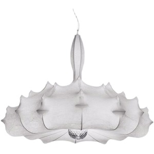 Lustre en soie de designer italien Flos, couleur crème, pour salon, style français, luminaire artistique pour maison d'hôtes, E27, six têtes LED - Product Image 5