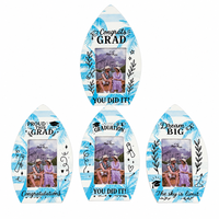Cadre photo en céramique 3D gaufré personnalisé en forme de planche de surf, souvenir de remise de diplôme, 4x6 pouces, avec support – Vente en gros