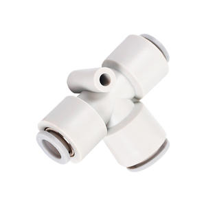 Adaptateur pneumatique Xingchen KQ2T06-08KQ2T04KQ2T08KQ2T10T Type réduction en T en laiton et plastique, taille du tube 8 mm pour tuyau d'air - Product Image 1