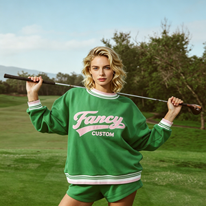 <span class=keywords><strong>Sweat</strong></span>-shirt personnalisé à col montant pour femme 2026, coupe oversize courte, pour adolescentes, ample, à manches longues, <span class=keywords><strong>mode</strong></span> hiver - Product Image 3