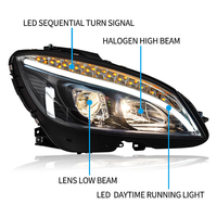Phares LED modifiés pour Mercedes-Benz Classe C W204 2007-2011 0 Phare LED DRL Clignotant Feux de route 12V