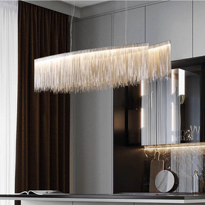 Lampadario Moderno di Lusso BGST con Nappe Creative, Lampada <span class=keywords><strong>a</strong></span> <span class=keywords><strong>Sospensione</strong></span> <span class=keywords><strong>a</strong></span> Catena <span class=keywords><strong>a</strong></span> LED in Stile Nordico per Hotel e <span class=keywords><strong>Soggiorno</strong></span> - Product Image 5