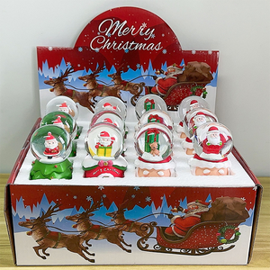 مخصص صغير كرة ثلج كرة ثلج زجاجية من الراتنج مشغولات يدوية كرة الثلج لعيد الميلاد مع مجموعة صندوق هدايا - Product Image 2