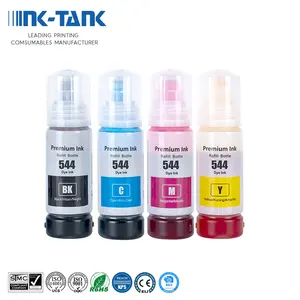 Tinta-tanque 544 t544 premium, compatível cor a granel garrafa a a base de água recarga dgt tinta para epson l3110 l3150 l3250 impressora