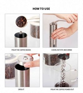 Manual Coffee <b>Grinder</b> Stainless Steel Material Coffee Bean Hand <b>Grinder</b> Comercial Adjustable Setting Burr Mill - Product Image 6