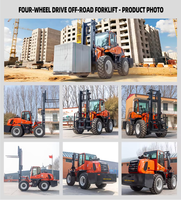 Chariot élévateur diesel tout-terrain 4x4 de 5,5 tonnes avec certification CE ISO, hauteur de levage de 6 m, vitesse de 30 km/h pour chantier de construction, ferme, route boueuse