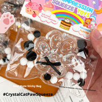 Plastic Kristal Transparant Boog Kat Poot Squishy Schattig Stijlvol Langzaam stijgend Stressverlichting Fidget Viraal Zintuiglijk Decompressie Meisjes