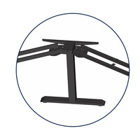 Bureau automatique ergonomique électrique en bois et métal avec surface en acier inoxydable, table à hauteur réglable à un seul moteur, assis-debout