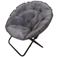 Chaise ronde d'hiver en aluminium doublée polaire, chaise longue pliante d'extérieur, chaise de dortoir portable, pour la sieste décontractée